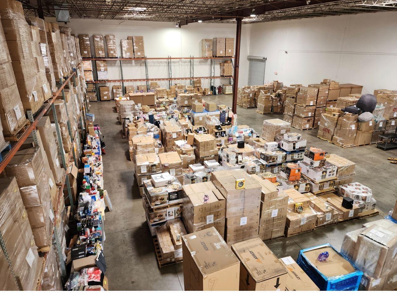 Pallets of inventory purchased by Patriot Liquidating